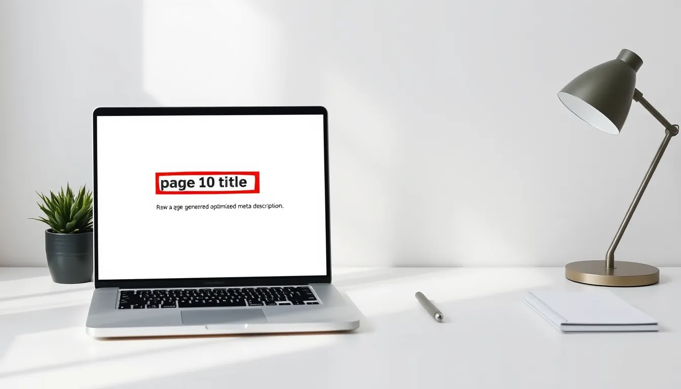 AI tool interface automatically generating and updating meta descriptions and page titles for SEO optimization